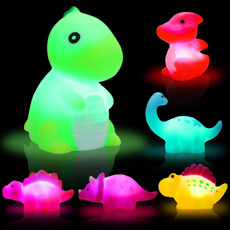 AquaGlow – Safe & Educational – Glowing Bath Toy Set