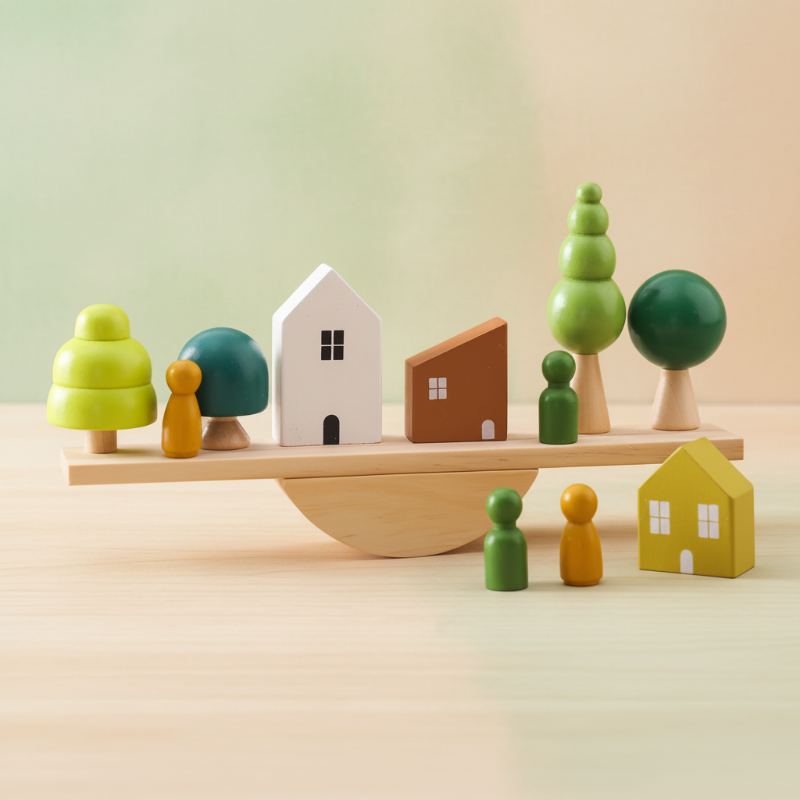 Wooden Forest Blocks – Creativity & Development – Wooden Stacking Blocks Set