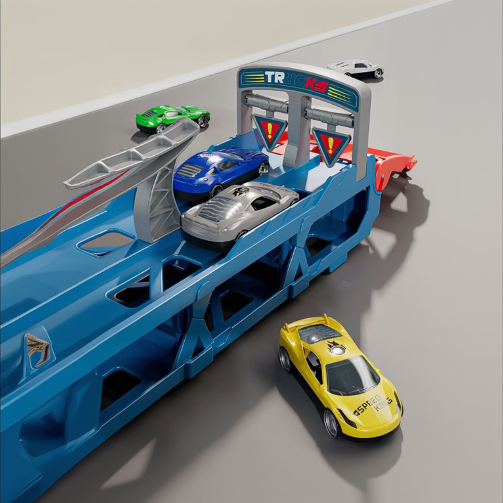 CarHauler – Fun & Adventurous – Car Transporter Play Set with Race Cars