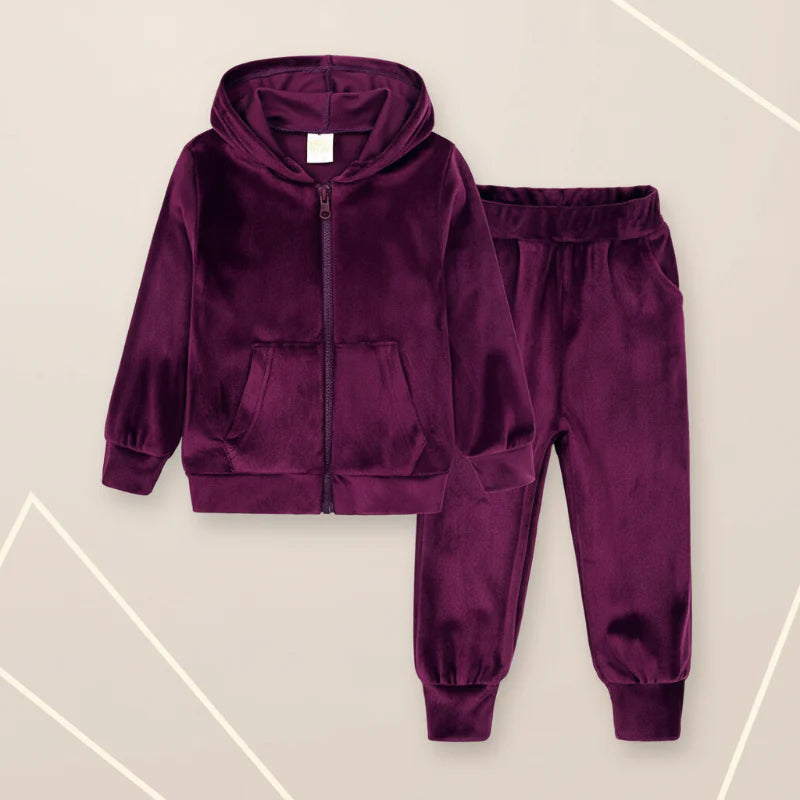 Kids Tales – Warm & Comfortable – Velvet Tracksuit for Kids