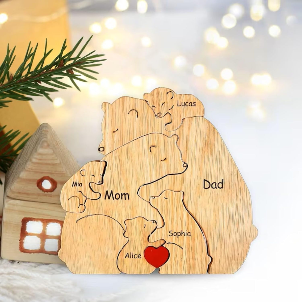 Family Puzzle™ – Personalized Mother's Day Gift with a Family of Bears