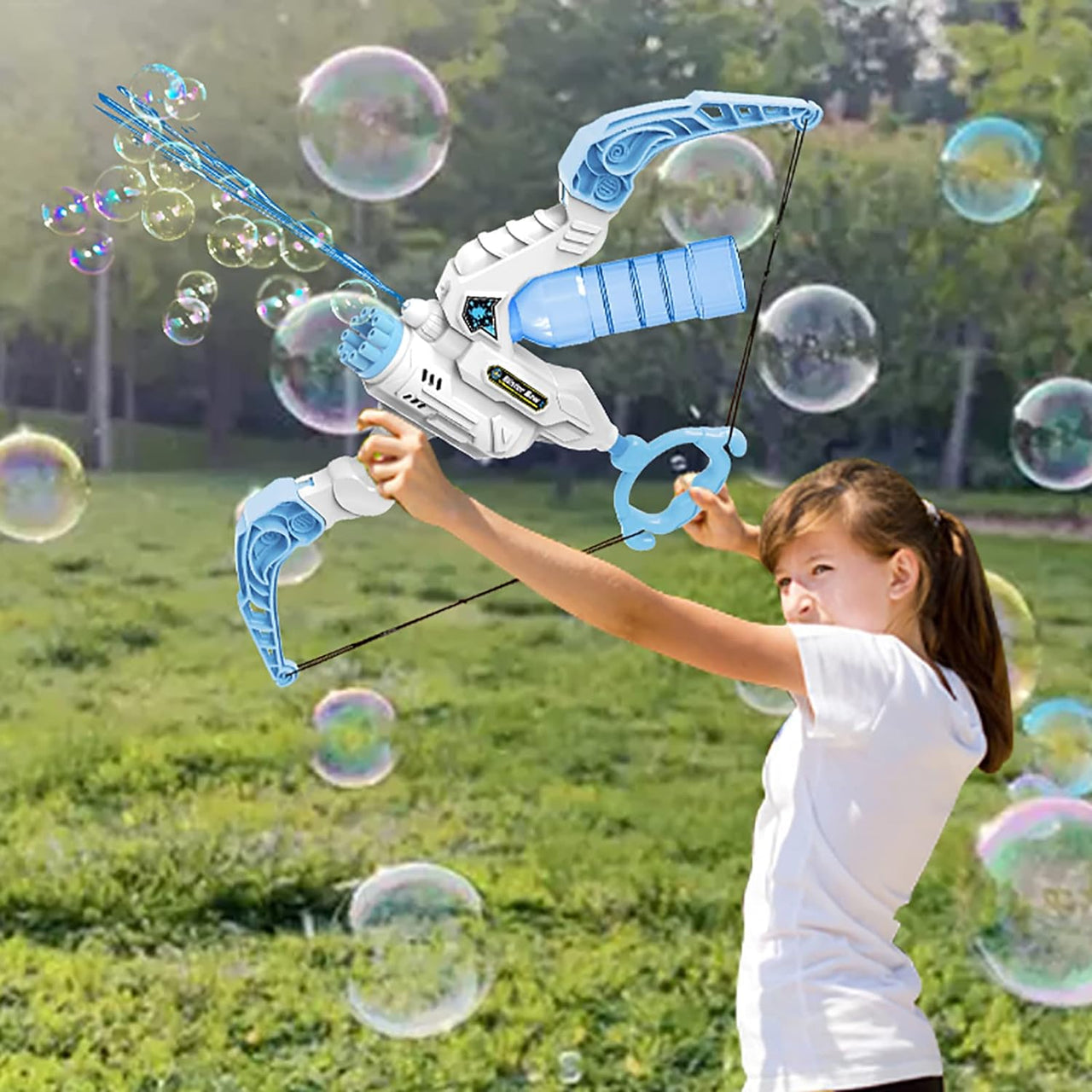 TrendyToys – Active & Creative - 2-in-1 Bow Bubble Blower Machine