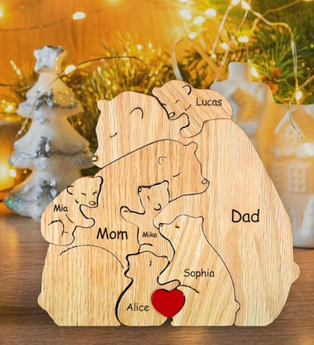 Family Puzzle™ – Personalized Mother's Day Gift with a Family of Bears