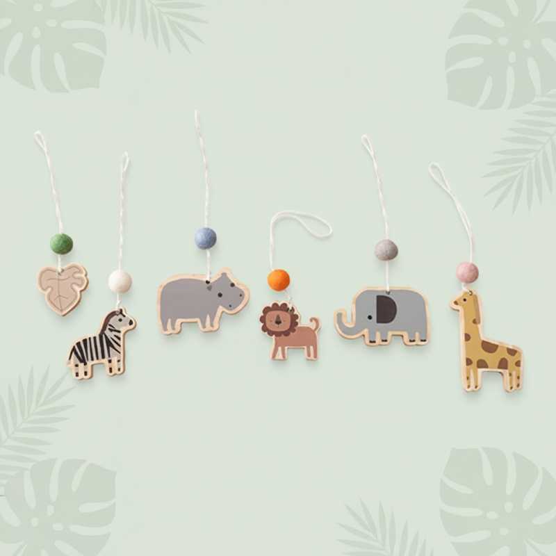 Wooden Baby Rattle Toy – Sensory & Safe – Baby Gym