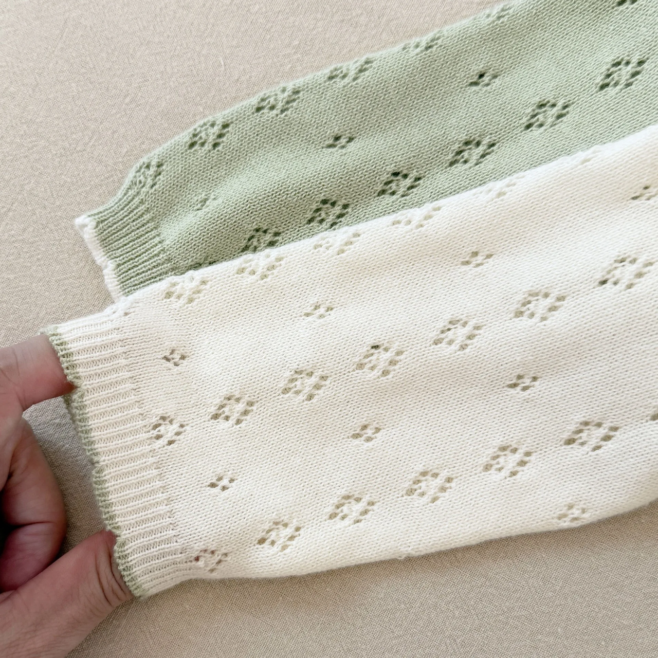MiniBelle – Elegant & Soft – Knitted Baby Dress with Ruffle Detail