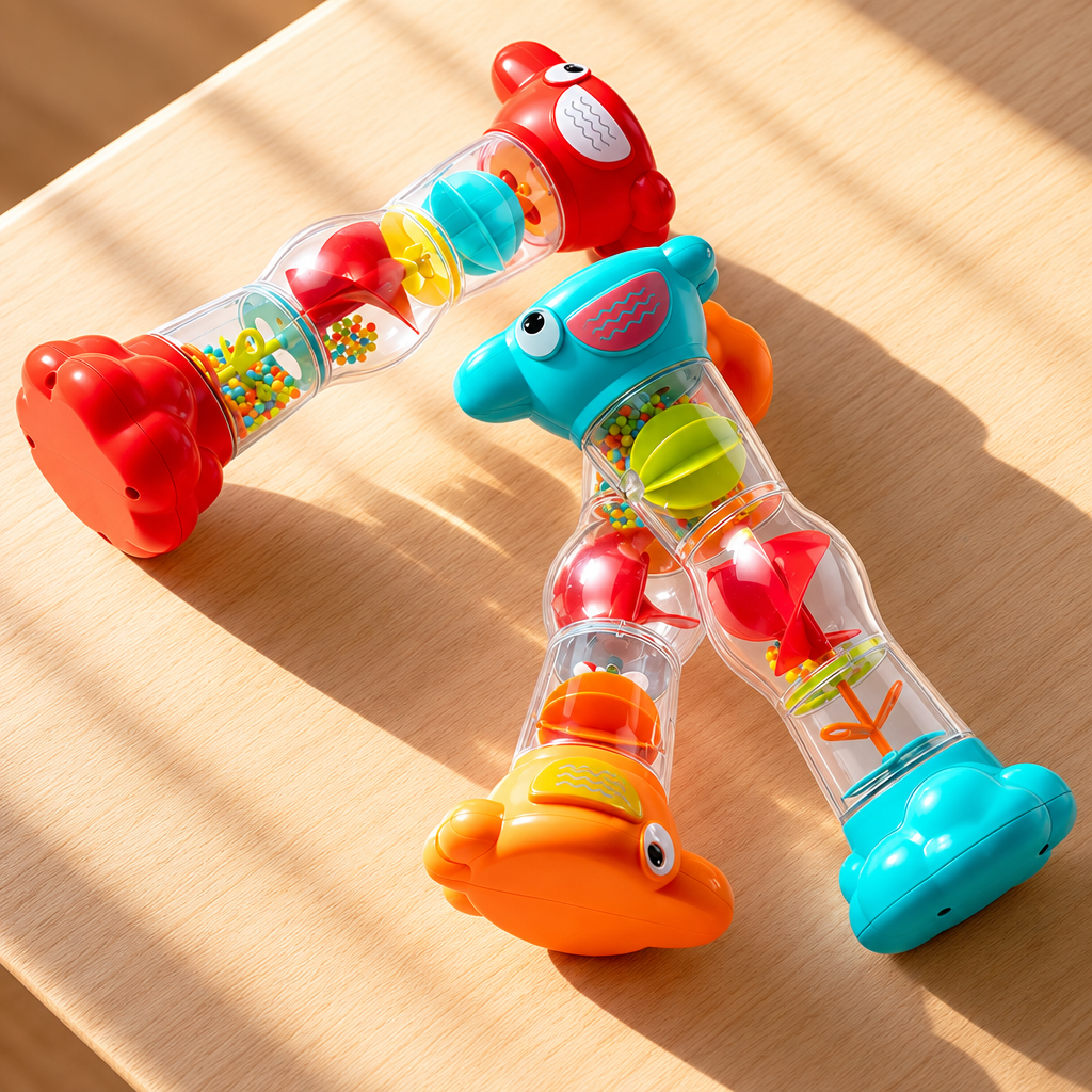 SensoryTube – Colorful & Educational – Sensory Rainbow Pipe Rattle