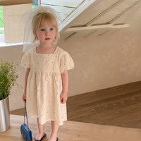 Thumbnail for LittleTwinkle – Soft & Comfortable – Children's Dress with Double Bows