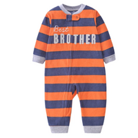 Thumbnail for WarmBuddy – Cute & Soft – Fleece Baby Jumpsuit with Cartoon Print