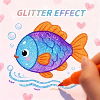 Thumbnail for ArtShine – Colorful & Sparkling – Double-Sided Glitter & Glow-in-the-Dark Marker Set