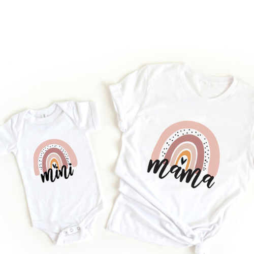 Mini Fashion™ - Mommy & Daughter - Matching Shirt & Romper