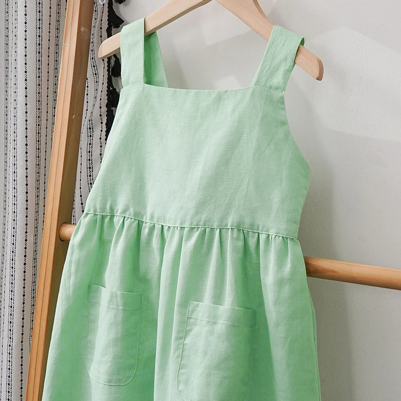 BloomGrace – Cute & Comfortable – Children's Dress with Bow & Adjustable Shoulder Straps