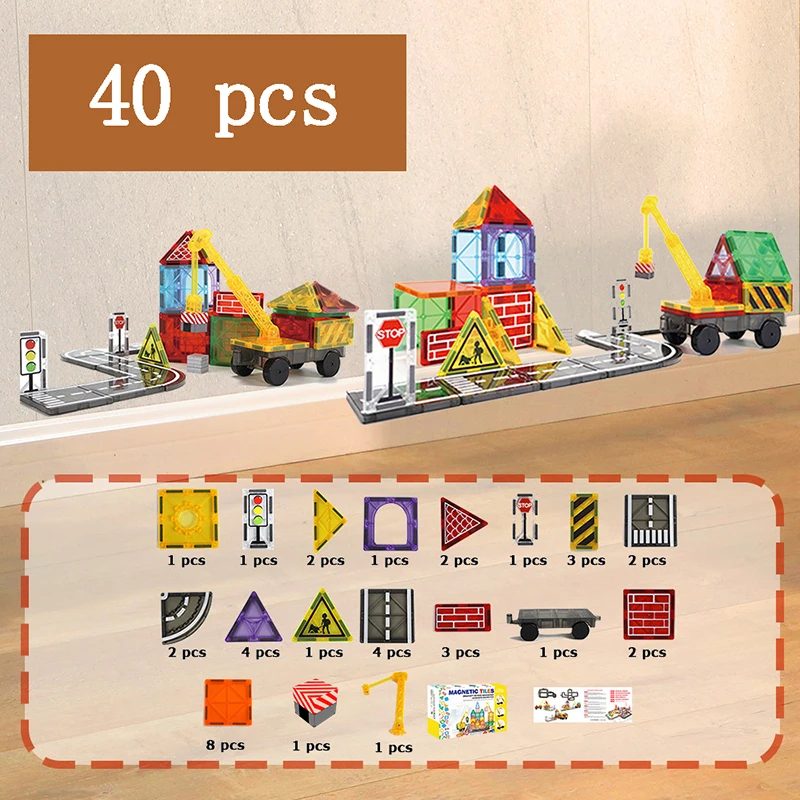 MagnetoTrack – Creative & Playful – Magnetic Tiles Car Set