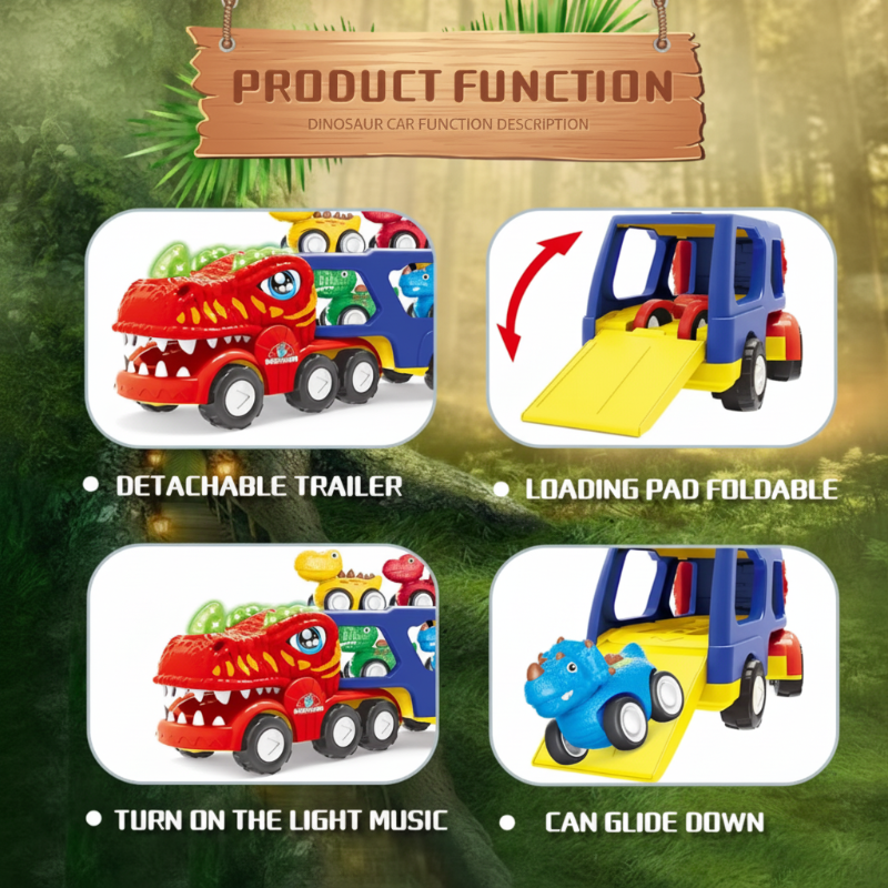 DinoDrive – Creative & Adventurous – 5-in-1 Truck Play Set