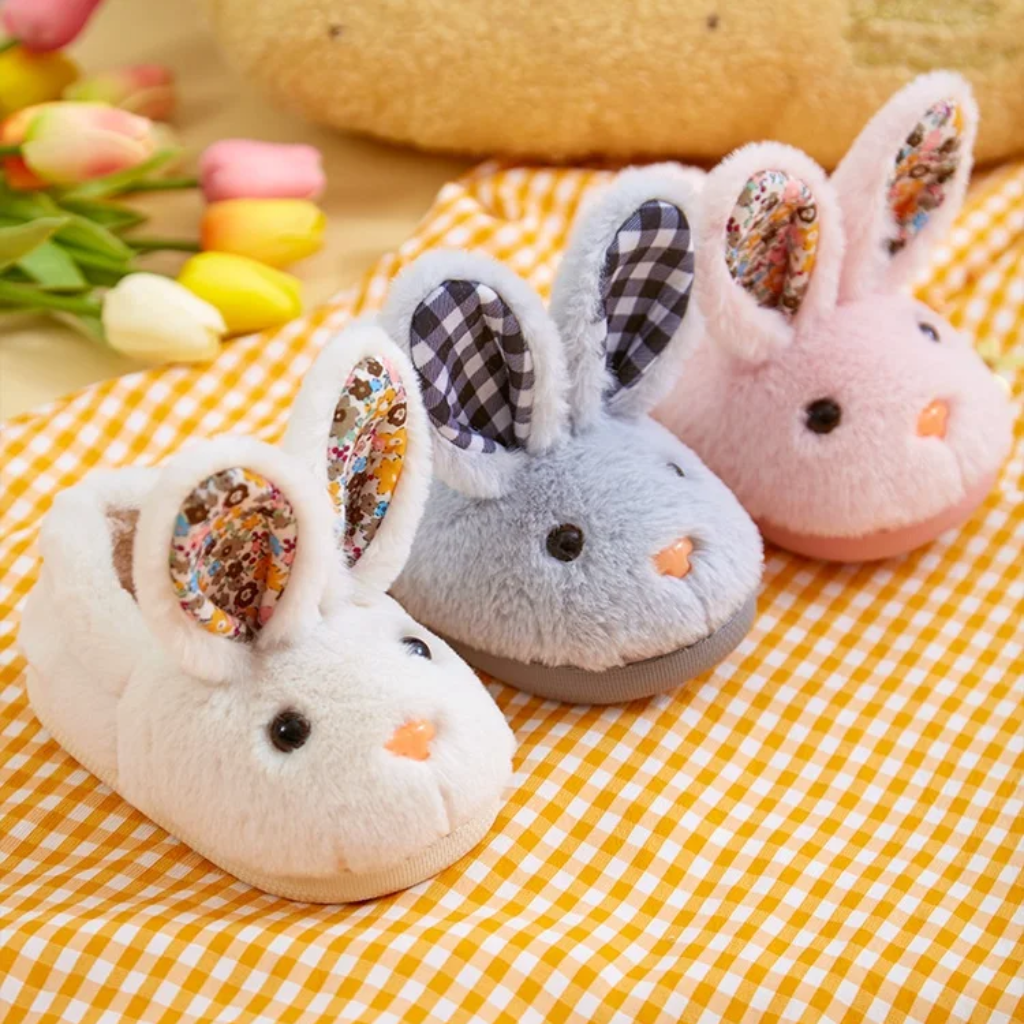 BunnyToes – Soft & Warm – Plush Rabbit Slippers