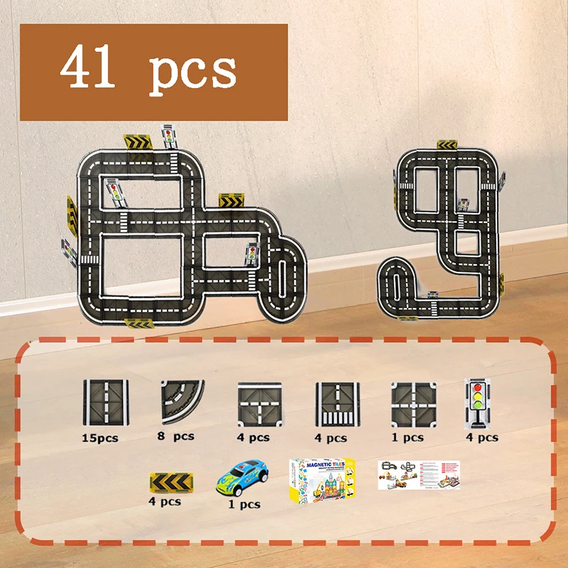 MagnetoTrack – Creative & Playful – Magnetic Tiles Car Set