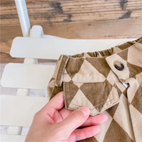 Thumbnail for RetroBloom – Comfortable & Playful – Kids' Pants with an Argyle Pattern