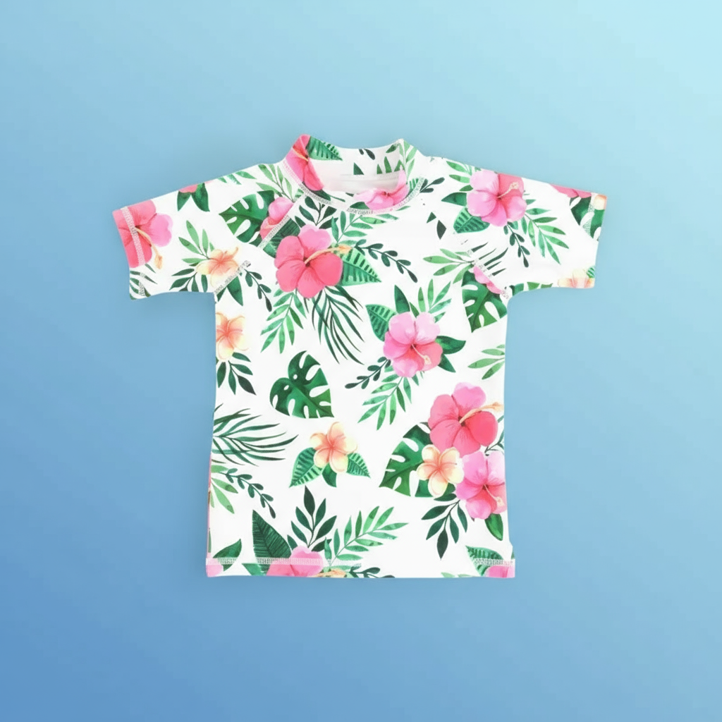 SunnyGuard – Summery & Protective – Anti-UV Children's Swim Shirt with Short Sleeves