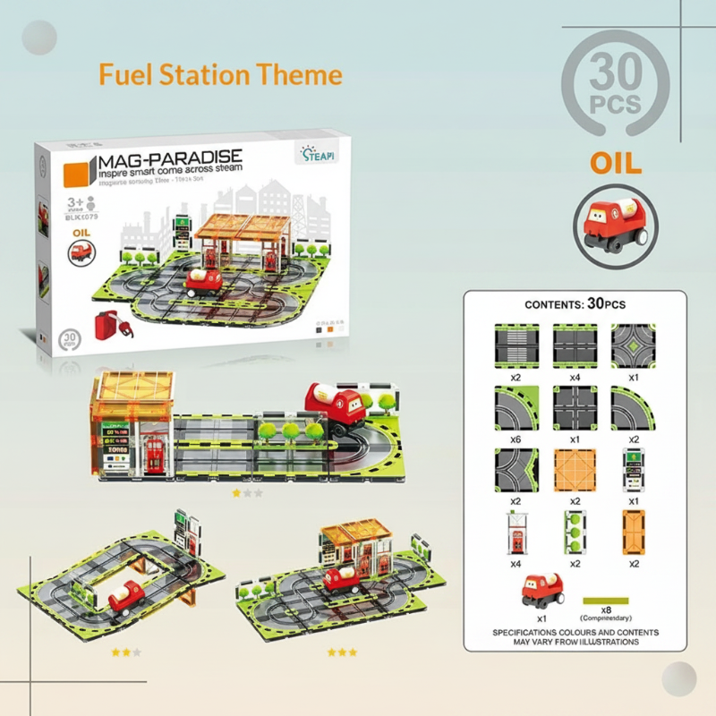 Magnetic Road Blocks – Creative & Educational – Magnetic Roads Building Set