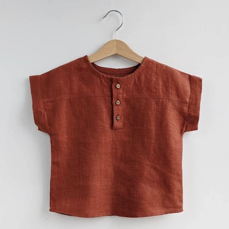 LittleClassic – Elegant & Comfortable – Boys' Linen Shirt with Button Detail