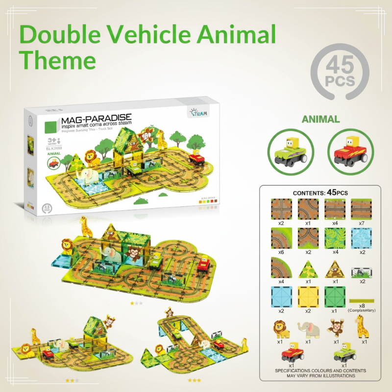 Magnetic Road Blocks – Creative & Educational – Magnetic Roads Building Set