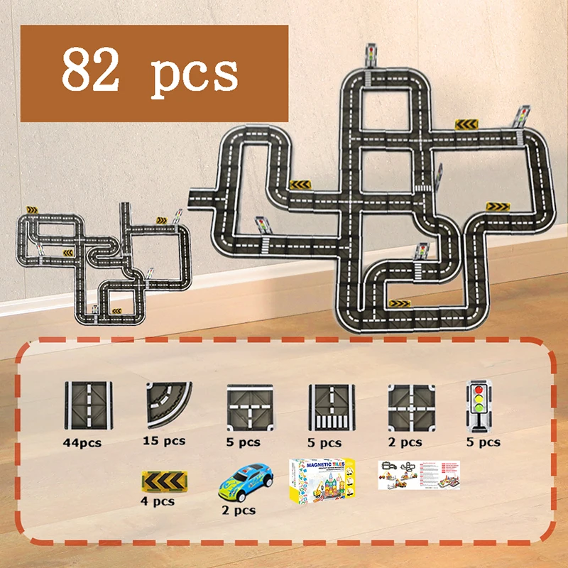 MagnetoTrack – Creative & Playful – Magnetic Tiles Car Set
