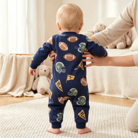 Thumbnail for WarmBuddy – Cute & Soft – Fleece Baby Jumpsuit with Cartoon Print