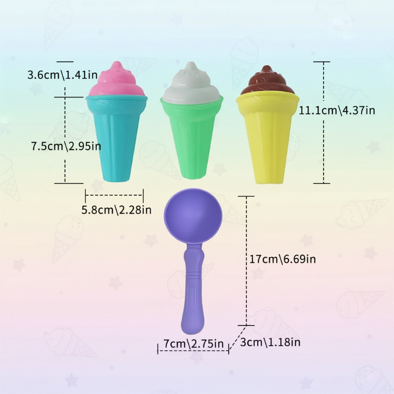 BeachFun – Sand Fun & Creativity – Beach Ice Cream Scoop Play Set