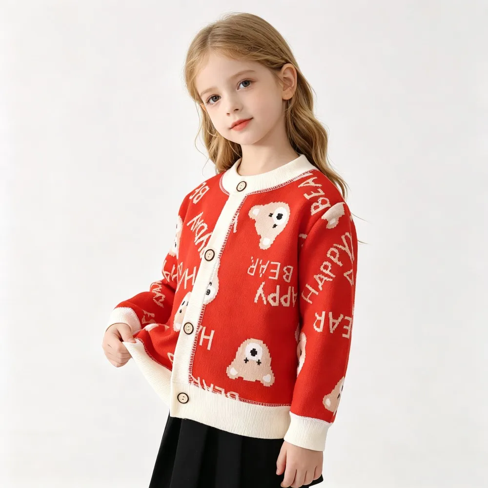 CozyCardi – Soft & Warm – Knitted Cardigan with Cute Prints