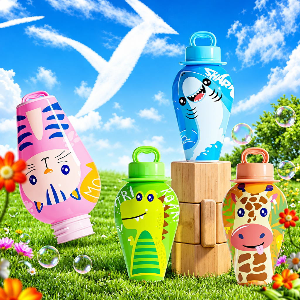 BubblePals – Cheerful & Playful – Spill-Proof Mini Bubble Blower with Animal Design
