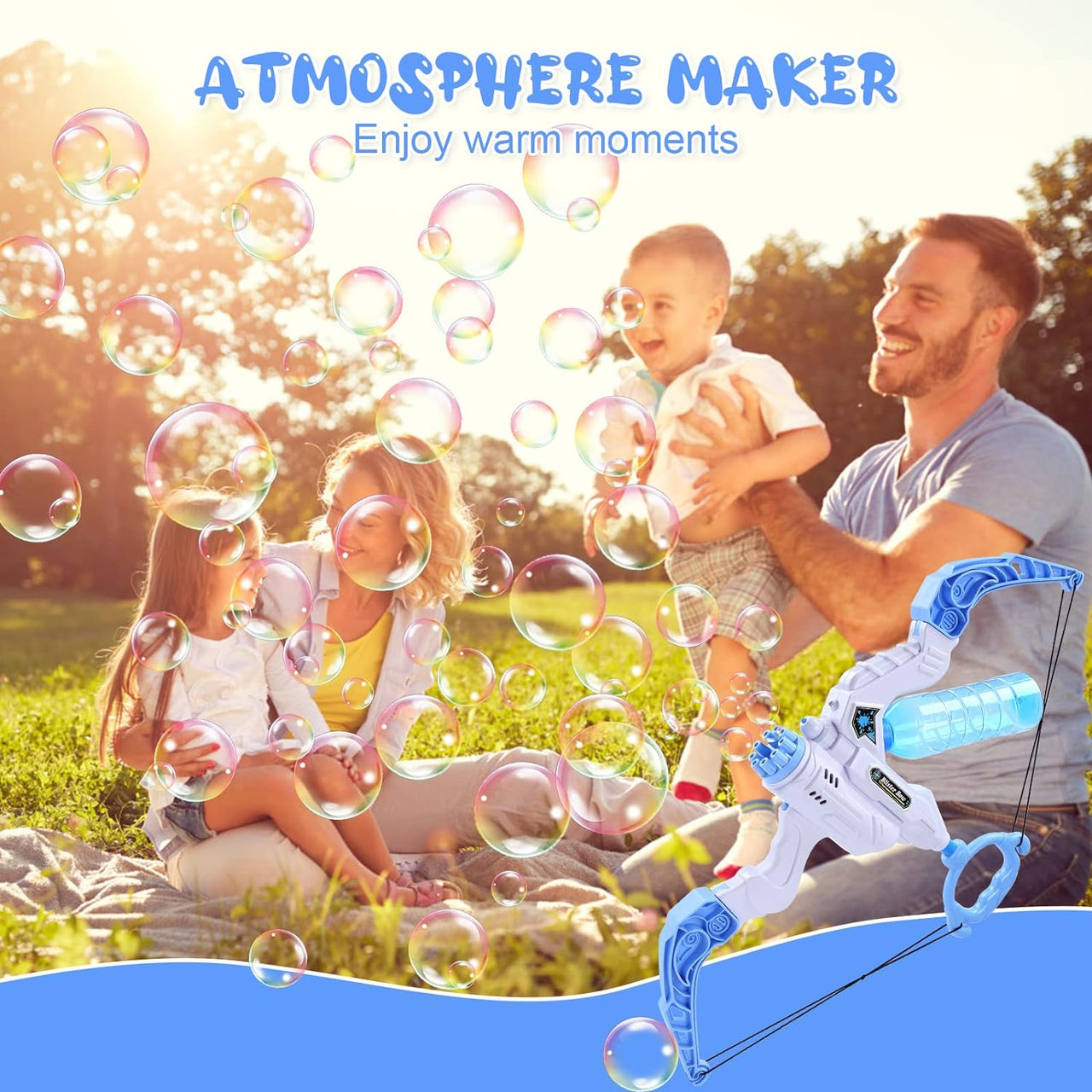 TrendyToys – Active & Creative - 2-in-1 Bow Bubble Blower Machine