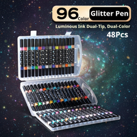 Thumbnail for ArtShine – Colorful & Sparkling – Double-Sided Glitter & Glow-in-the-Dark Marker Set
