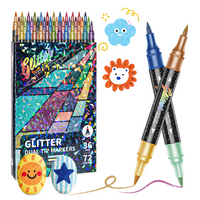 Thumbnail for ArtShine – Colorful & Sparkling – Double-Sided Glitter & Glow-in-the-Dark Marker Set