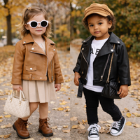 Thumbnail for Girls Leather Jacket – Cool & Stylish – Leather Kids Jacket