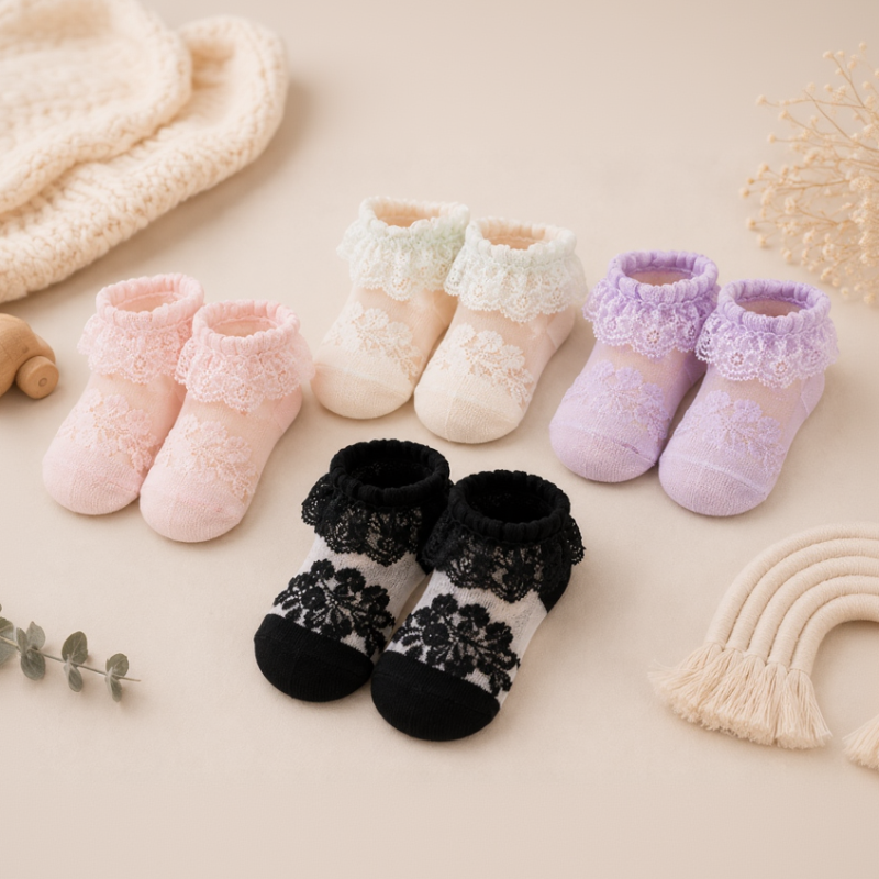 BabyBliss – Comfortable & Lightweight – Baby Lace Socks