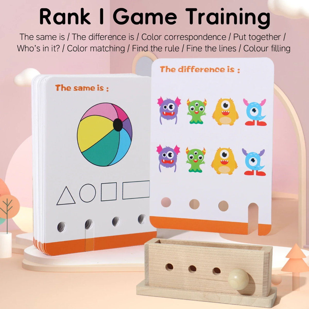 BrainyKids – Logical & Fun – Wooden Educational Card Game