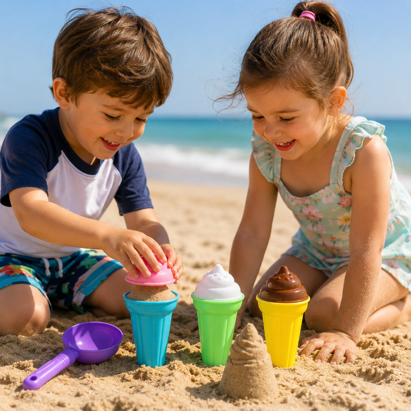 BeachFun – Sand Fun & Creativity – Beach Ice Cream Scoop Play Set