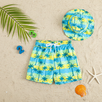 Thumbnail for Beach Set – Colorful & stylish – Printed swim trunks & hat