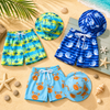 Beach Set – Colorful & stylish – Printed swim trunks & hat