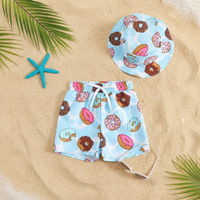Thumbnail for Beach Set – Colorful & stylish – Printed swim trunks & hat
