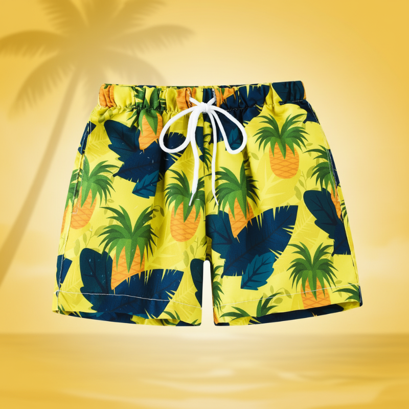 Beach Shorts – Lightweight & playful – Tropical Kids' Swim Trunks