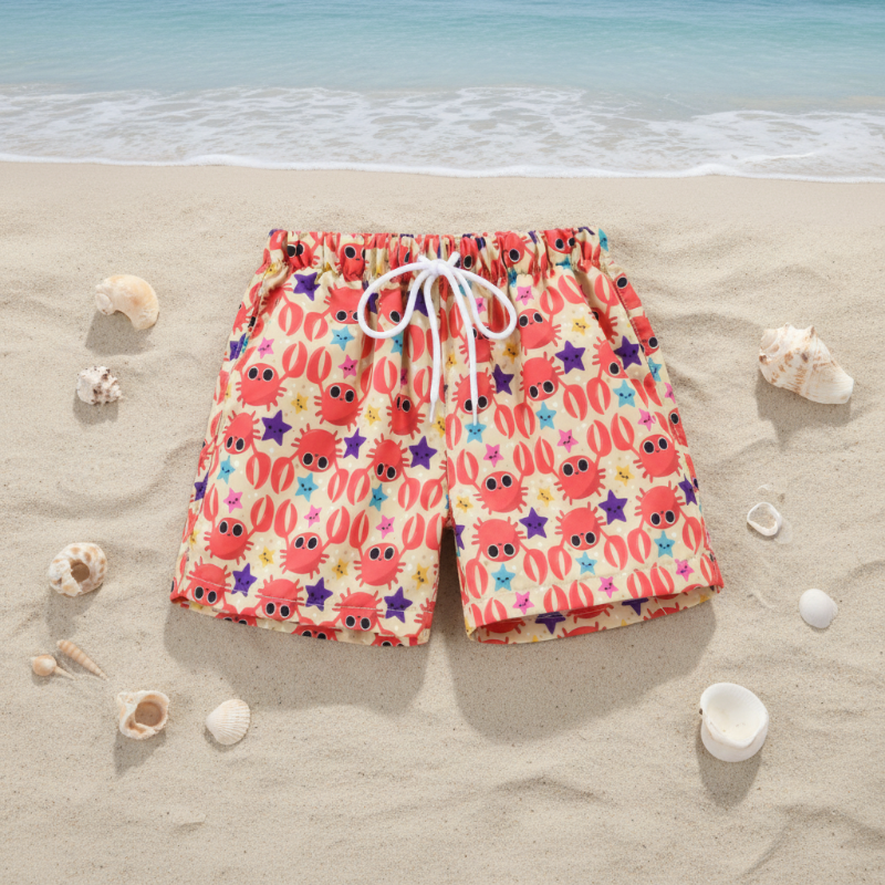 Beach Shorts – Lightweight & playful – Tropical Kids' Swim Trunks