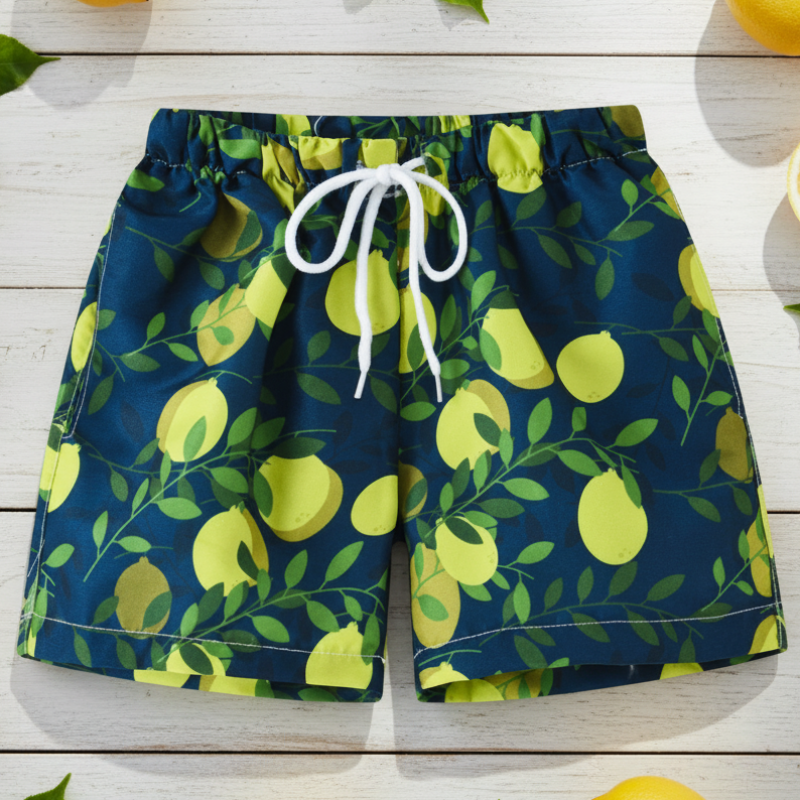Beach Shorts – Lightweight & playful – Tropical Kids' Swim Trunks