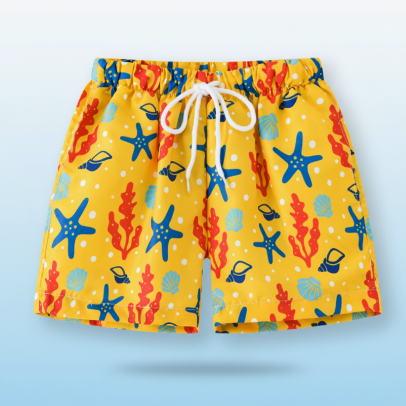 Beach Shorts – Lightweight & playful – Tropical Kids' Swim Trunks