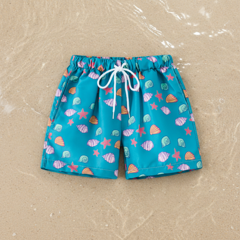 Beach Shorts – Lightweight & playful – Tropical Kids' Swim Trunks