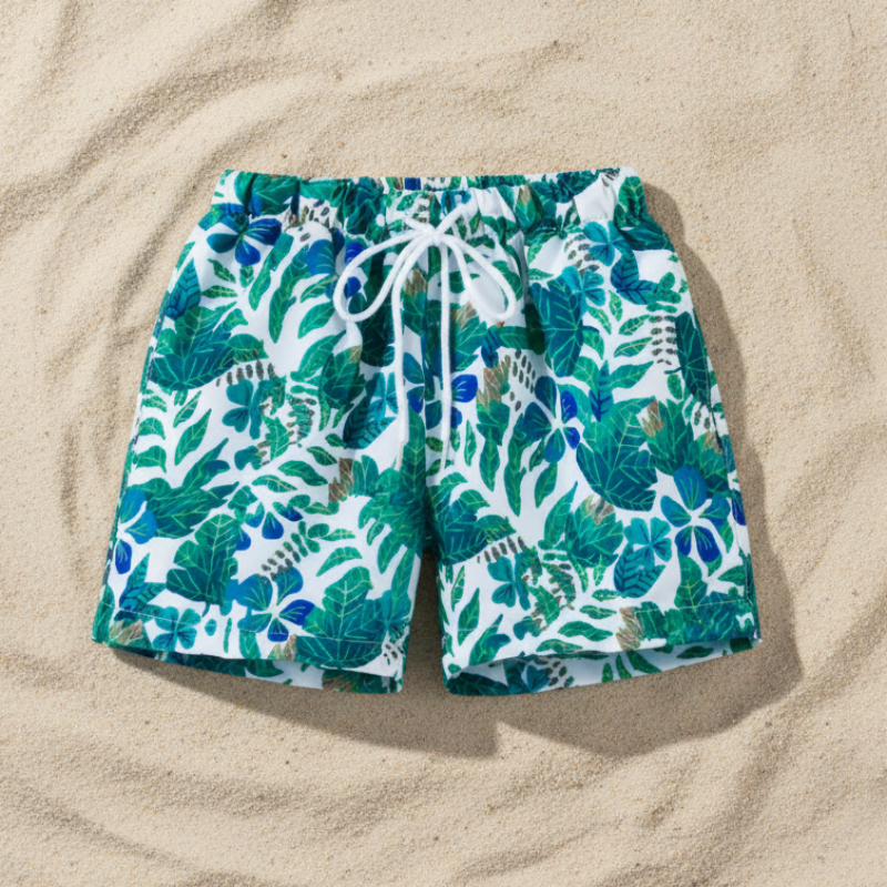 Beach Shorts – Lightweight & playful – Tropical Kids' Swim Trunks