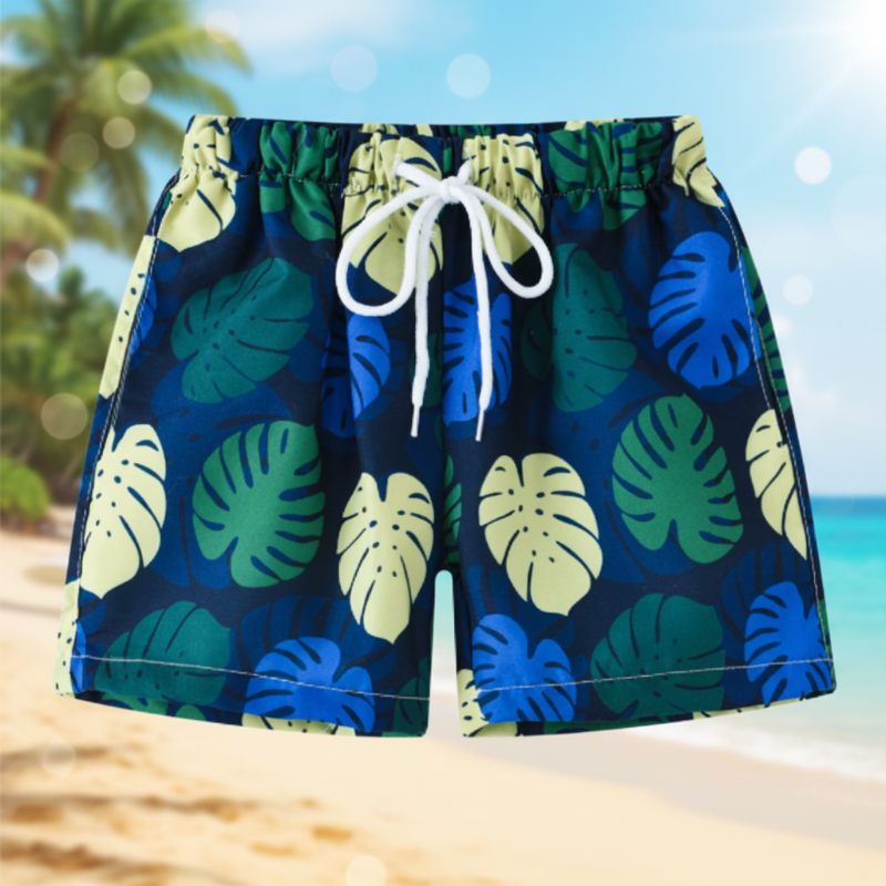 Beach Shorts – Lightweight & playful – Tropical Kids' Swim Trunks
