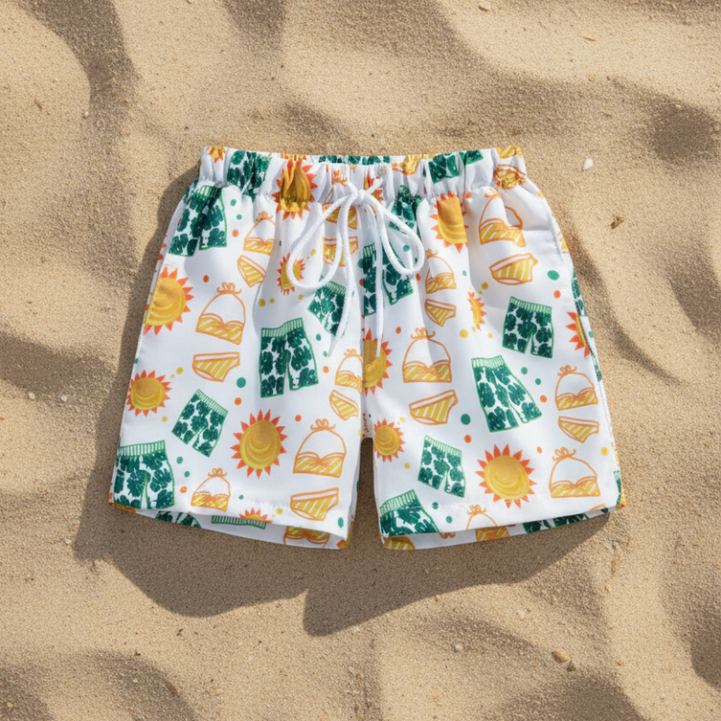 Beach Shorts – Lightweight & playful – Tropical Kids' Swim Trunks