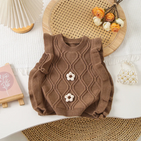 Thumbnail for LittlePetal – Cute & Comfortable – Sleeveless Girls' Cardigan with Flowers