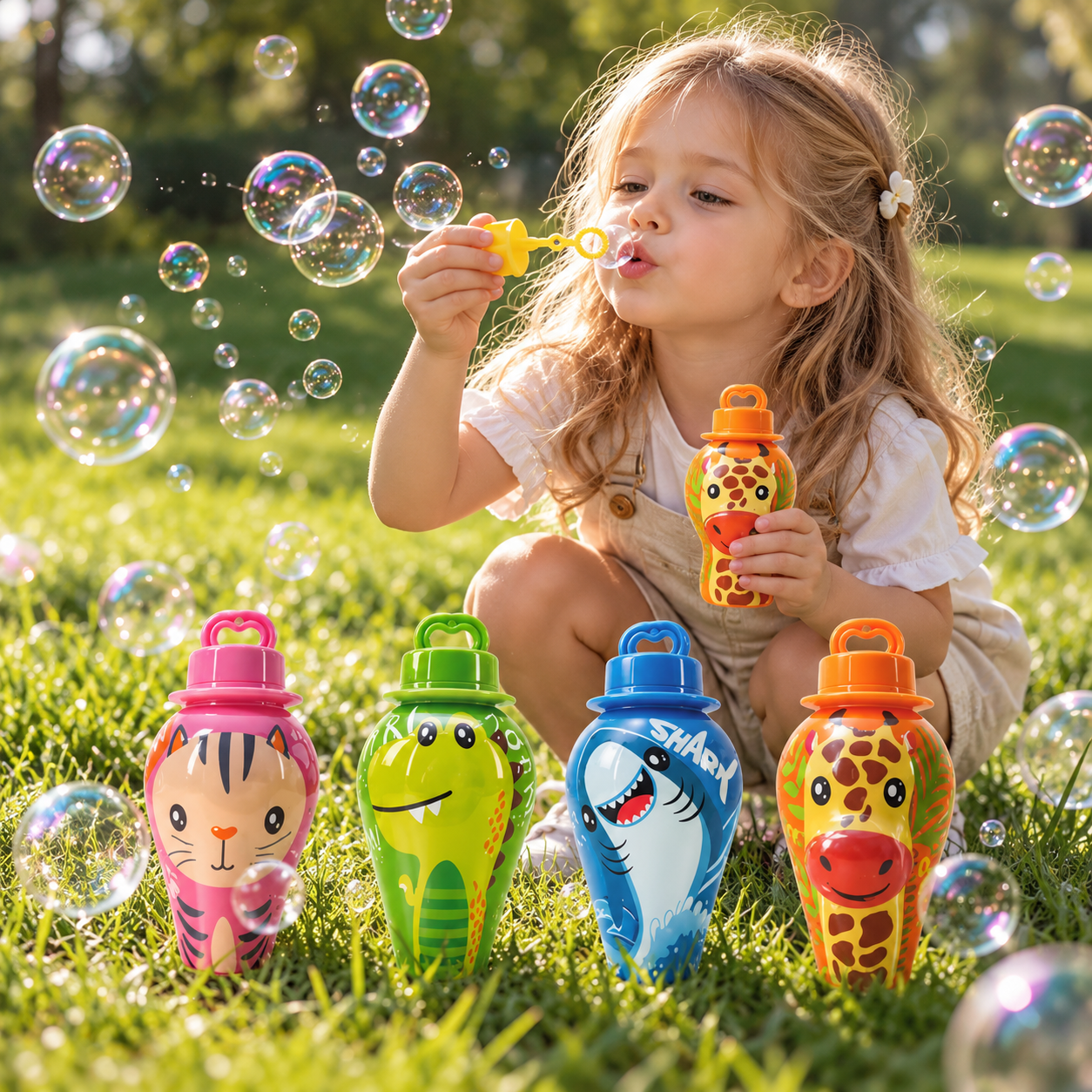 BubblePals – Cheerful & Playful – Spill-Proof Mini Bubble Blower with Animal Design