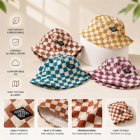 Thumbnail for Bucket Hat – Cute & Protective – Children's Checkered Hat